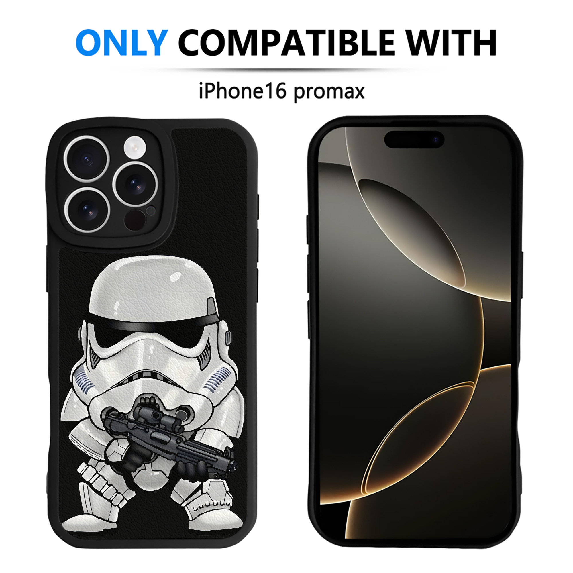 （画像用） スター・ウォーズ Star Wars 【iPhone 16シリーズ対応】シリコンスマホケース（レザー調） 材質：シリコン